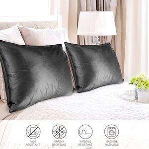 Velvet Pillowcases Set of 2 Standard Size Soft